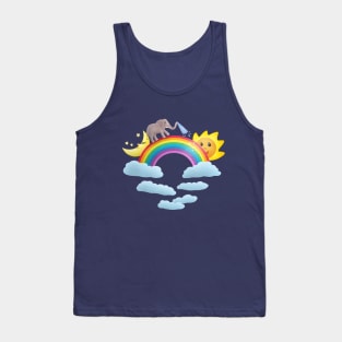 Starting a new day by crossing the rainbow bridge Tank Top
